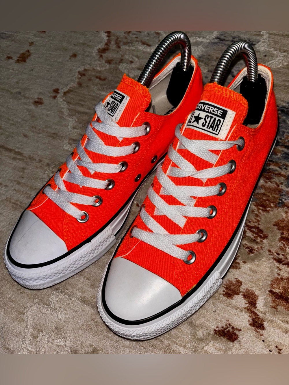 Converse All Star Neon Orange Low Top Sneakers